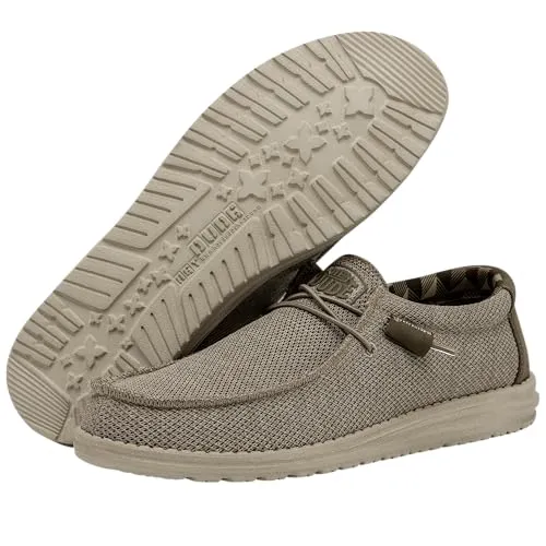 110350500 HEY DUDE MEN'S WALLY SOX SIZE MEN 14 BEIGE - Like New