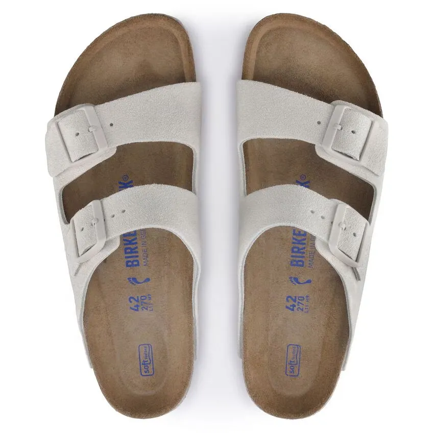 BIRKENSTOCK ARIZONA WHITE SUEDE