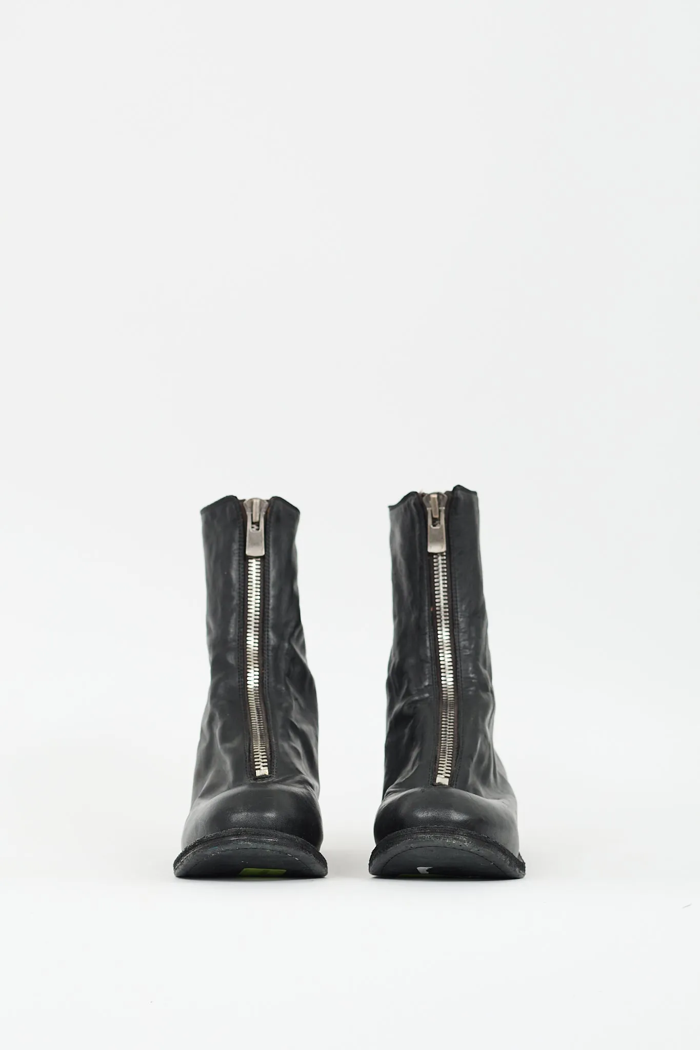 Black Leather PL2 Zip Boot