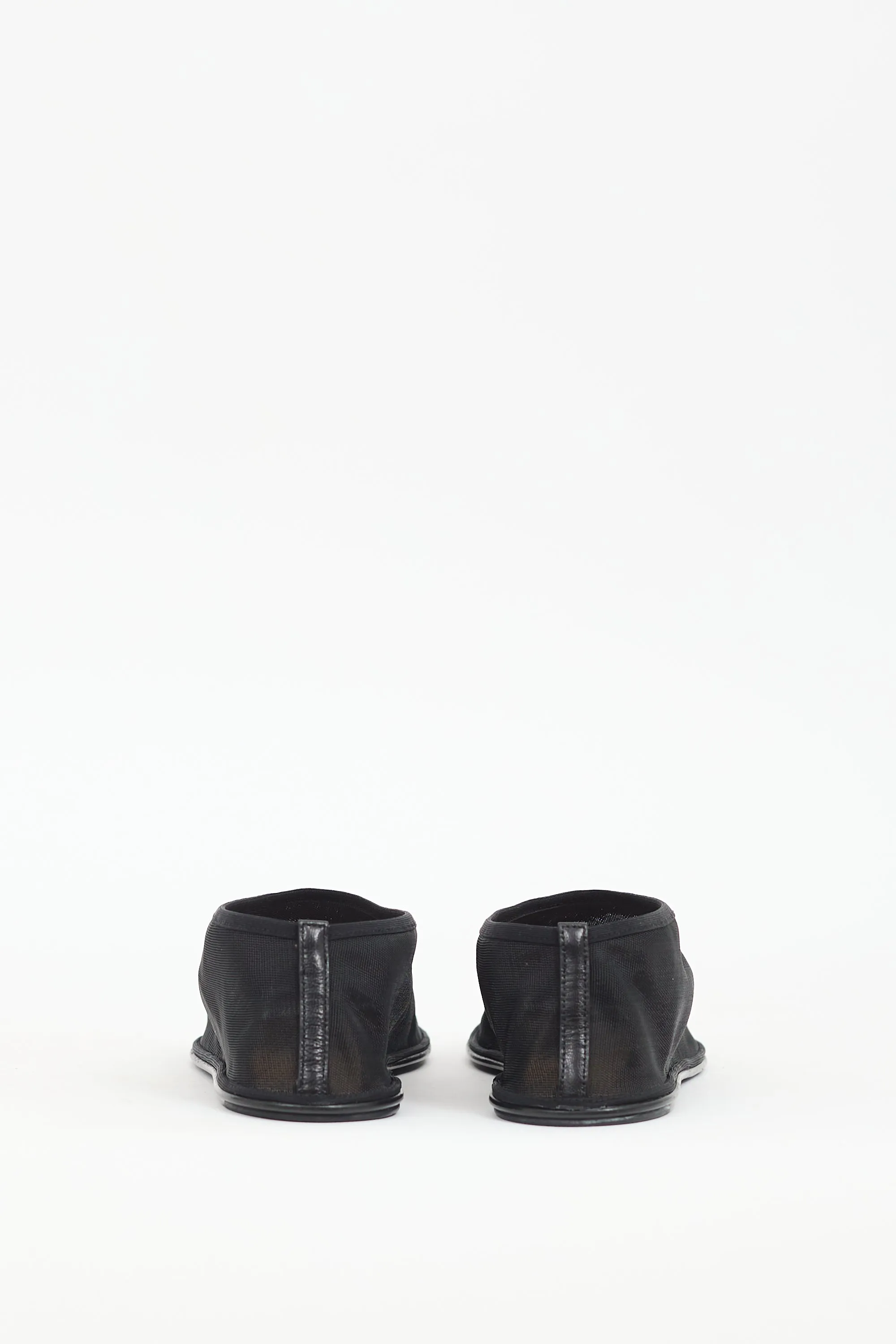 Black Mesh Sock Flat