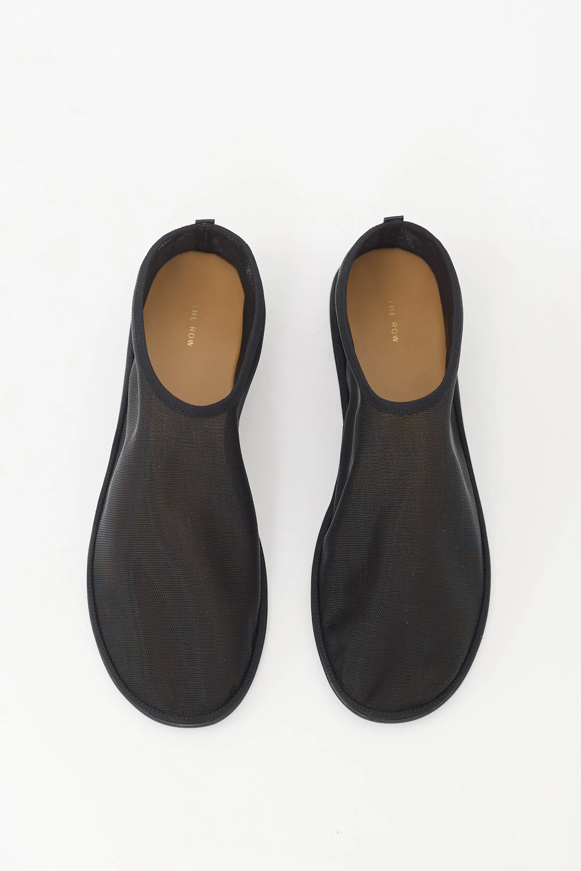 Black Mesh Sock Flat