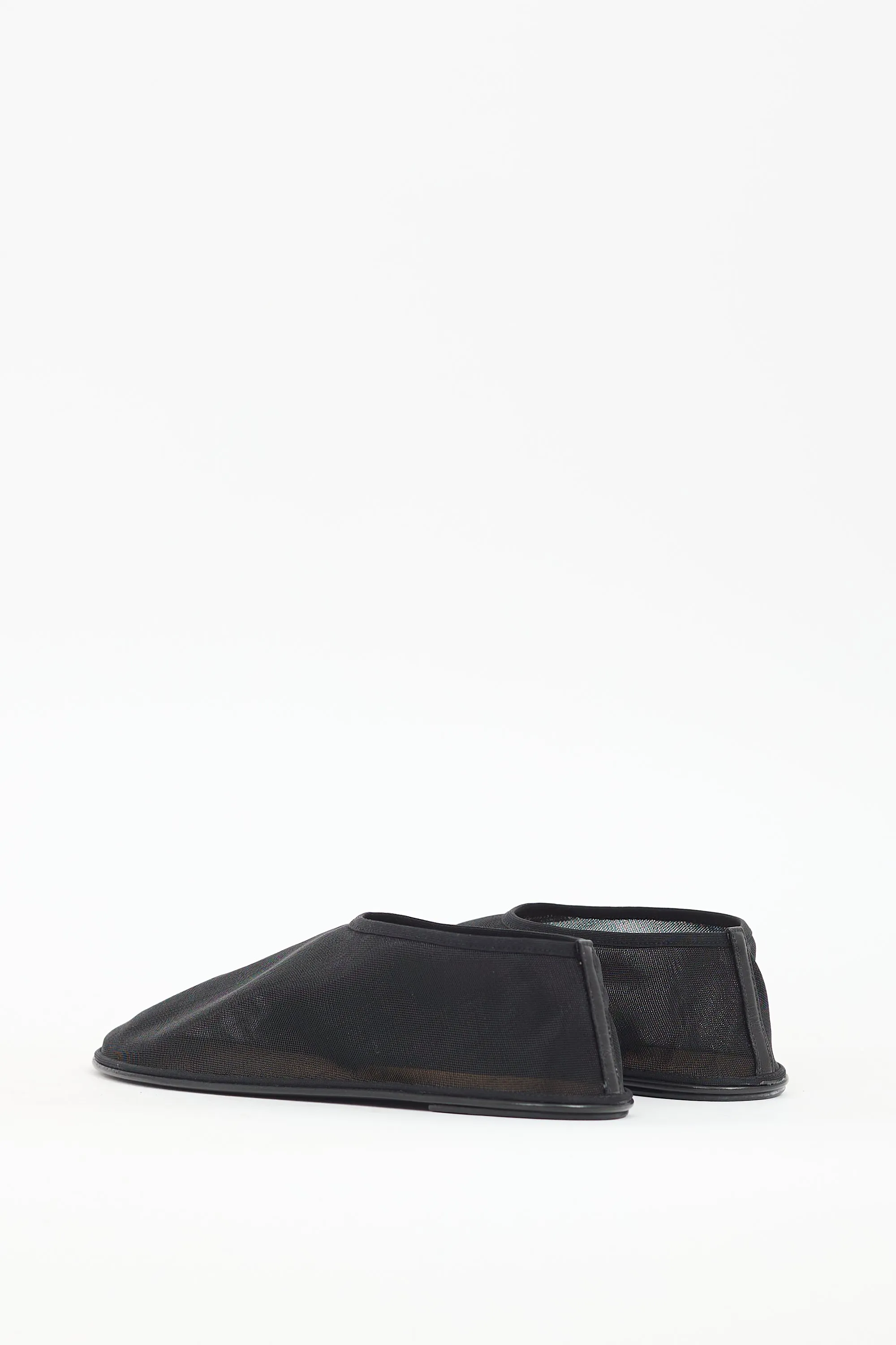 Black Mesh Sock Flat