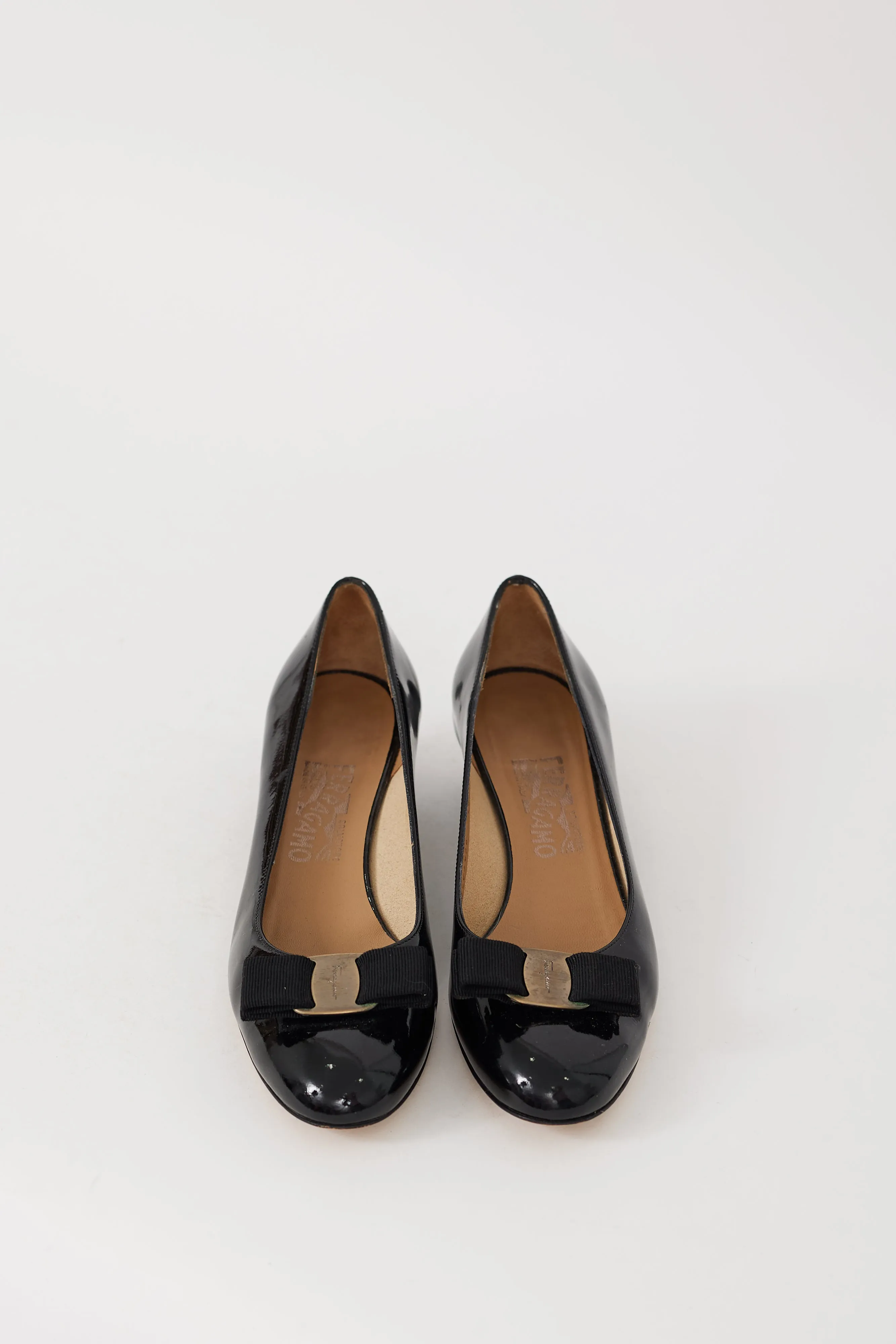 Black Patent Leather Vara Bow Pump