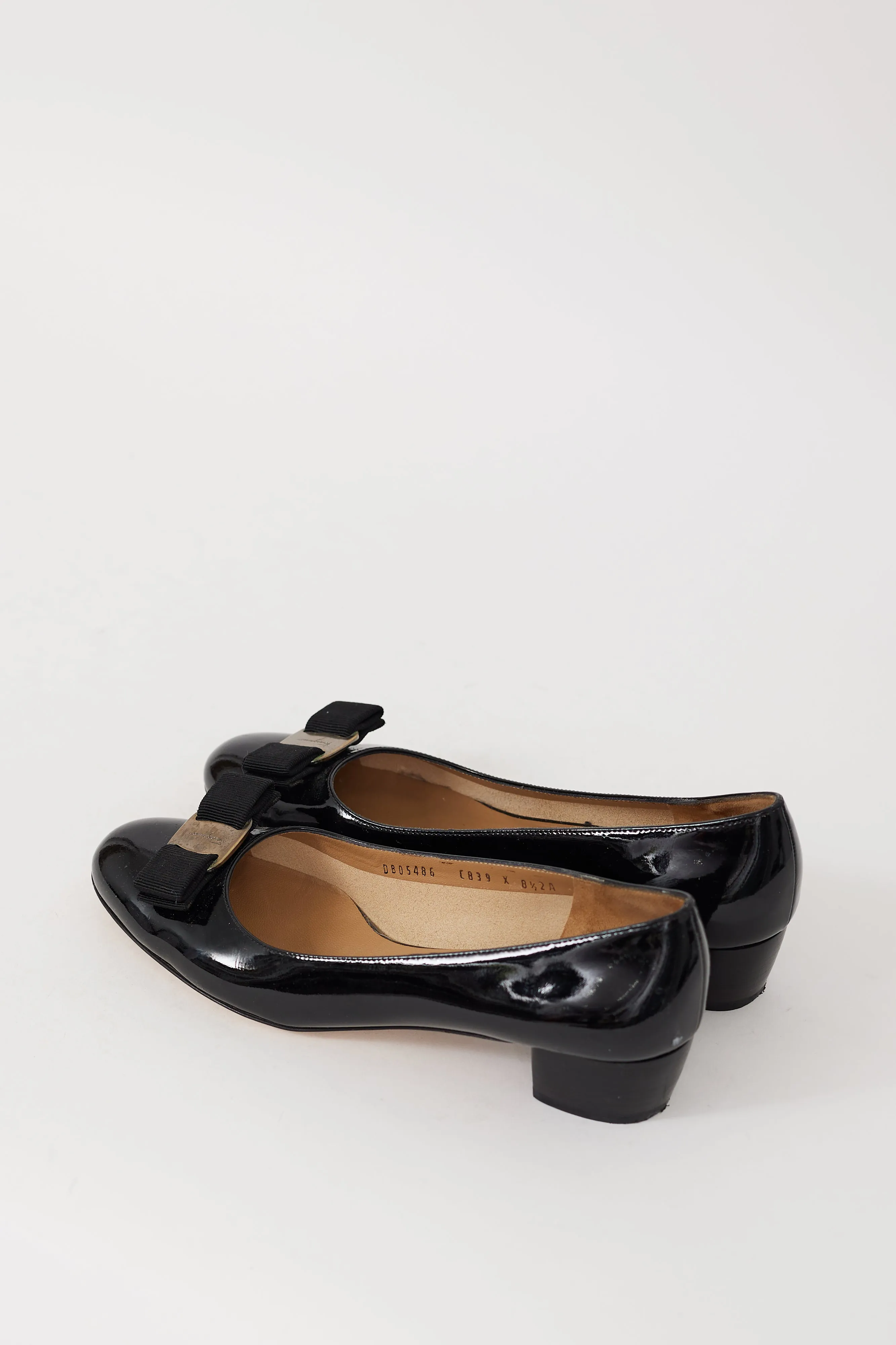 Black Patent Leather Vara Bow Pump