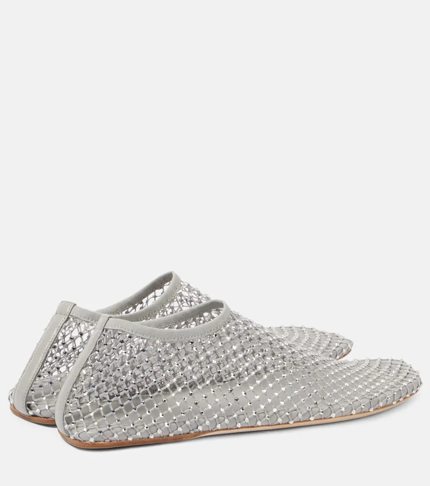 Christopher Esber Minette embellished mesh flats