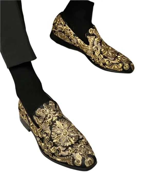 Colorful Embroidery Loafers