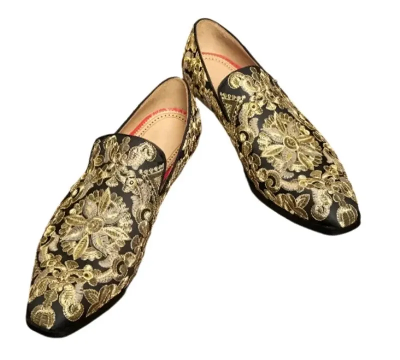 Colorful Embroidery Loafers
