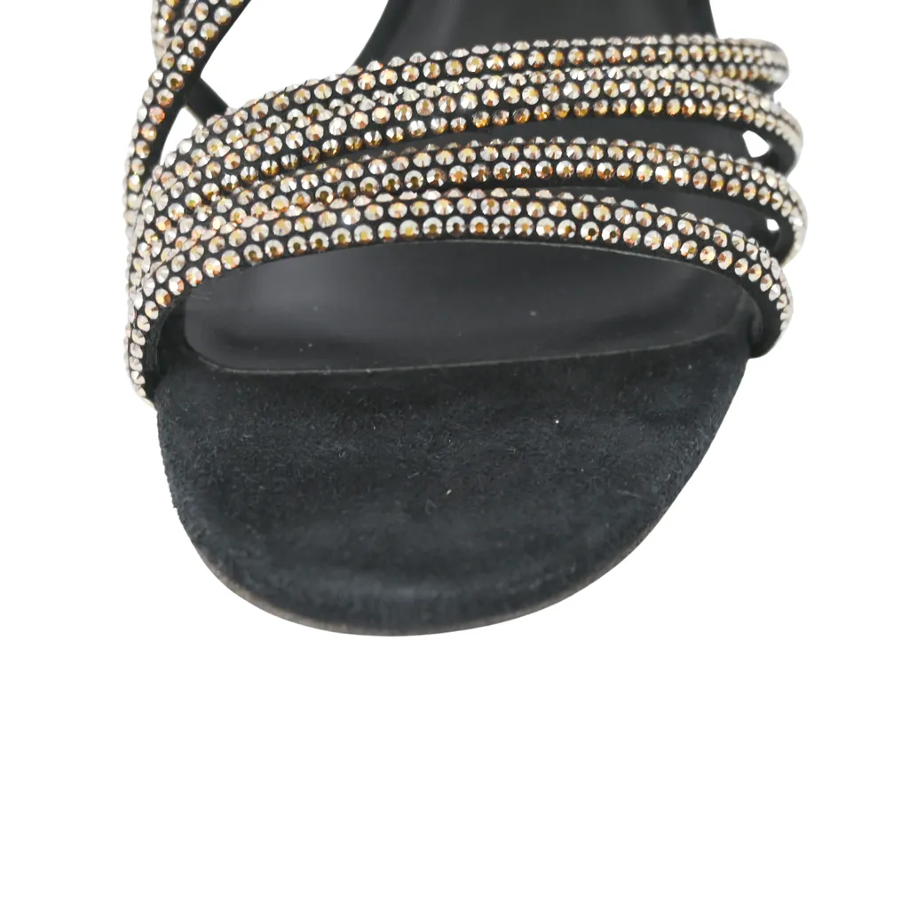 Crystal Embellished Strappy Heels