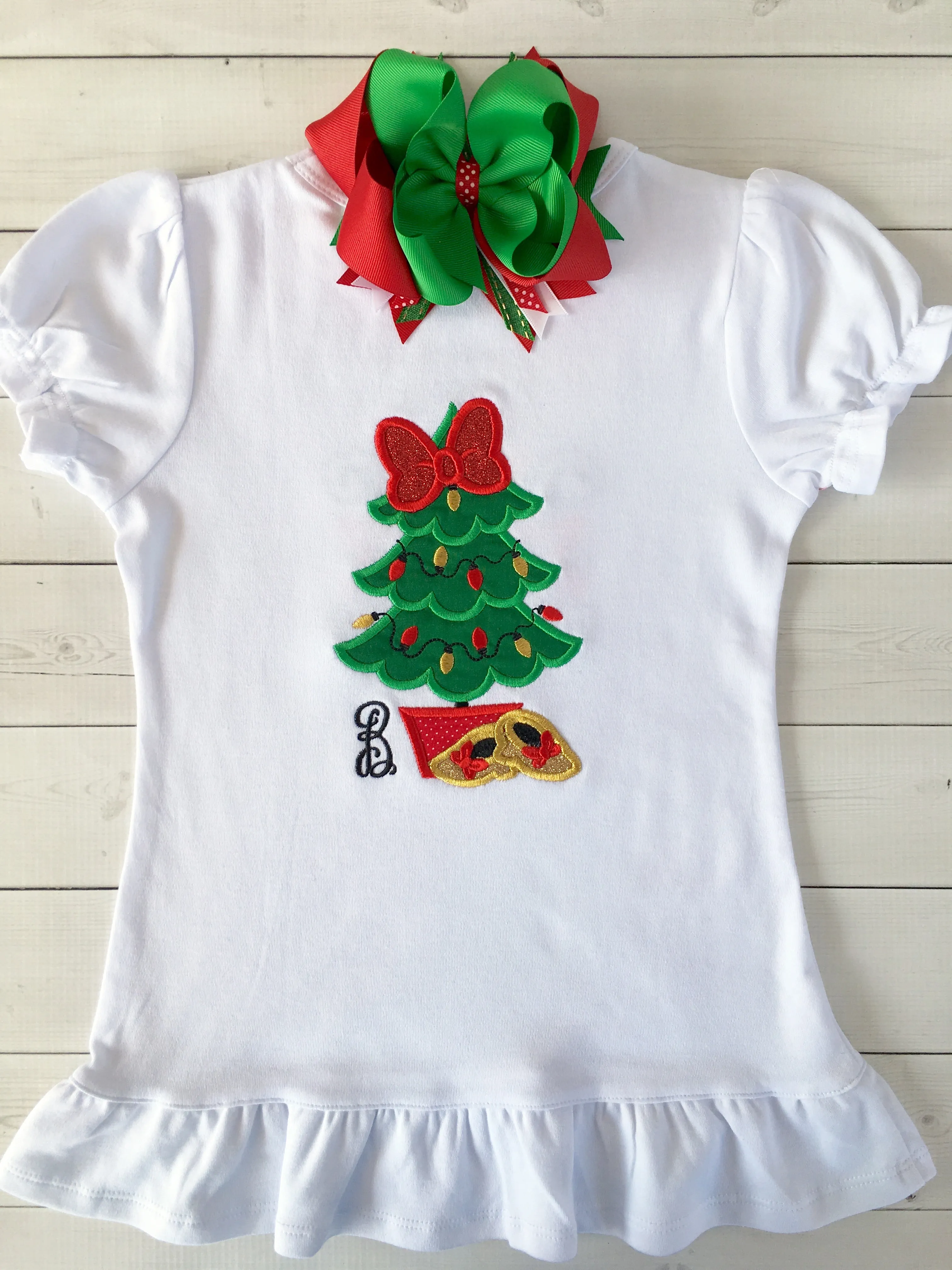 Fancy Heels and Christmas Tree Appliqué SHIRT ONLY
