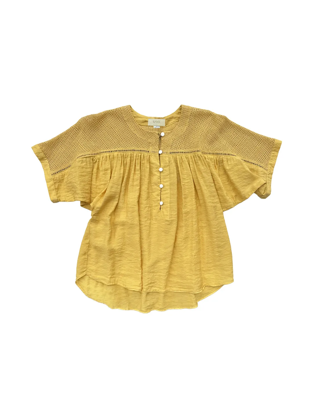 Isla Button Top in Sunbeam