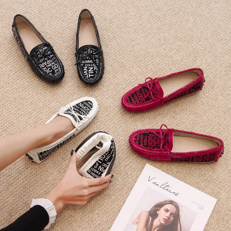 Patent Leather Comfortable Flat Bottom Women's Loafer