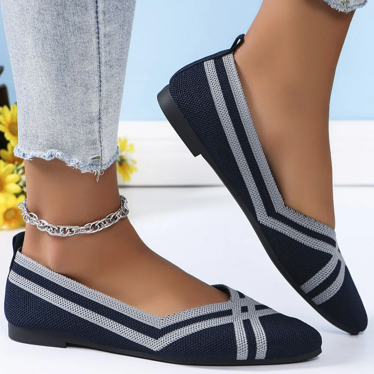 Point Toe Flats Slip-Ons