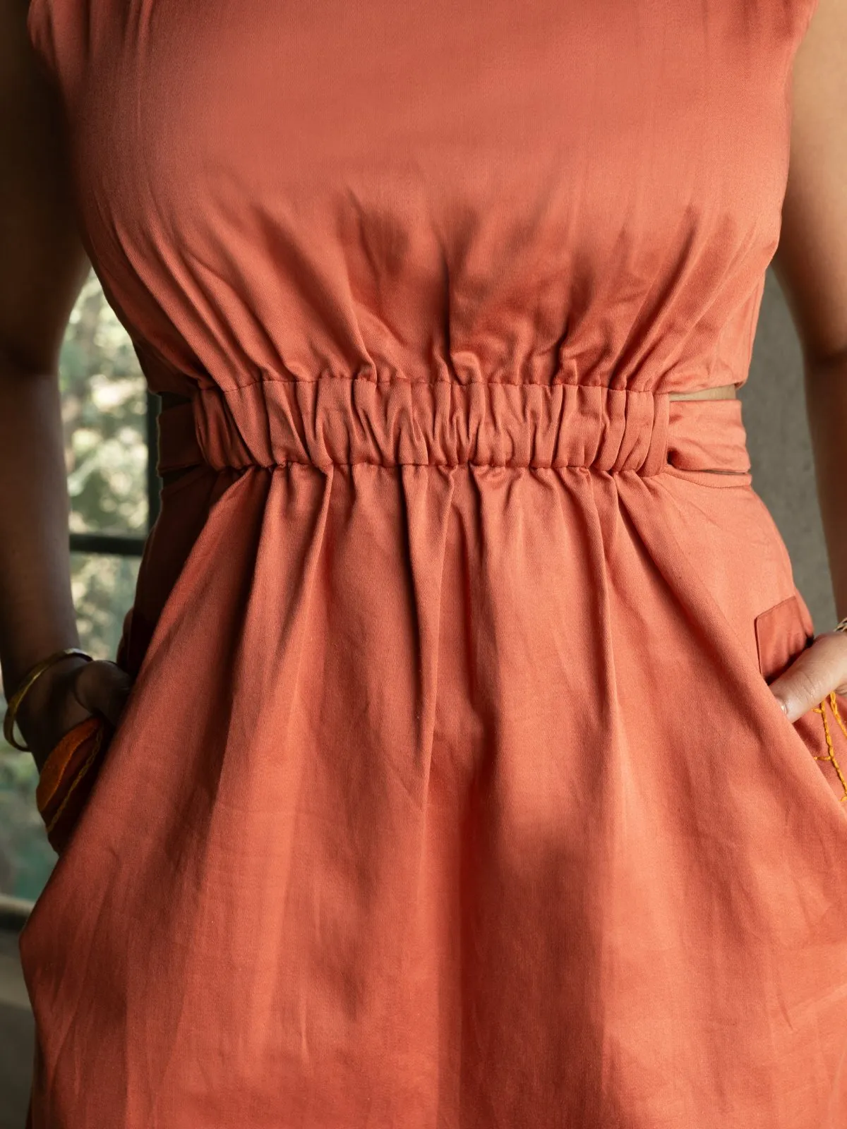 Side Slit Sunny Dress - Orange