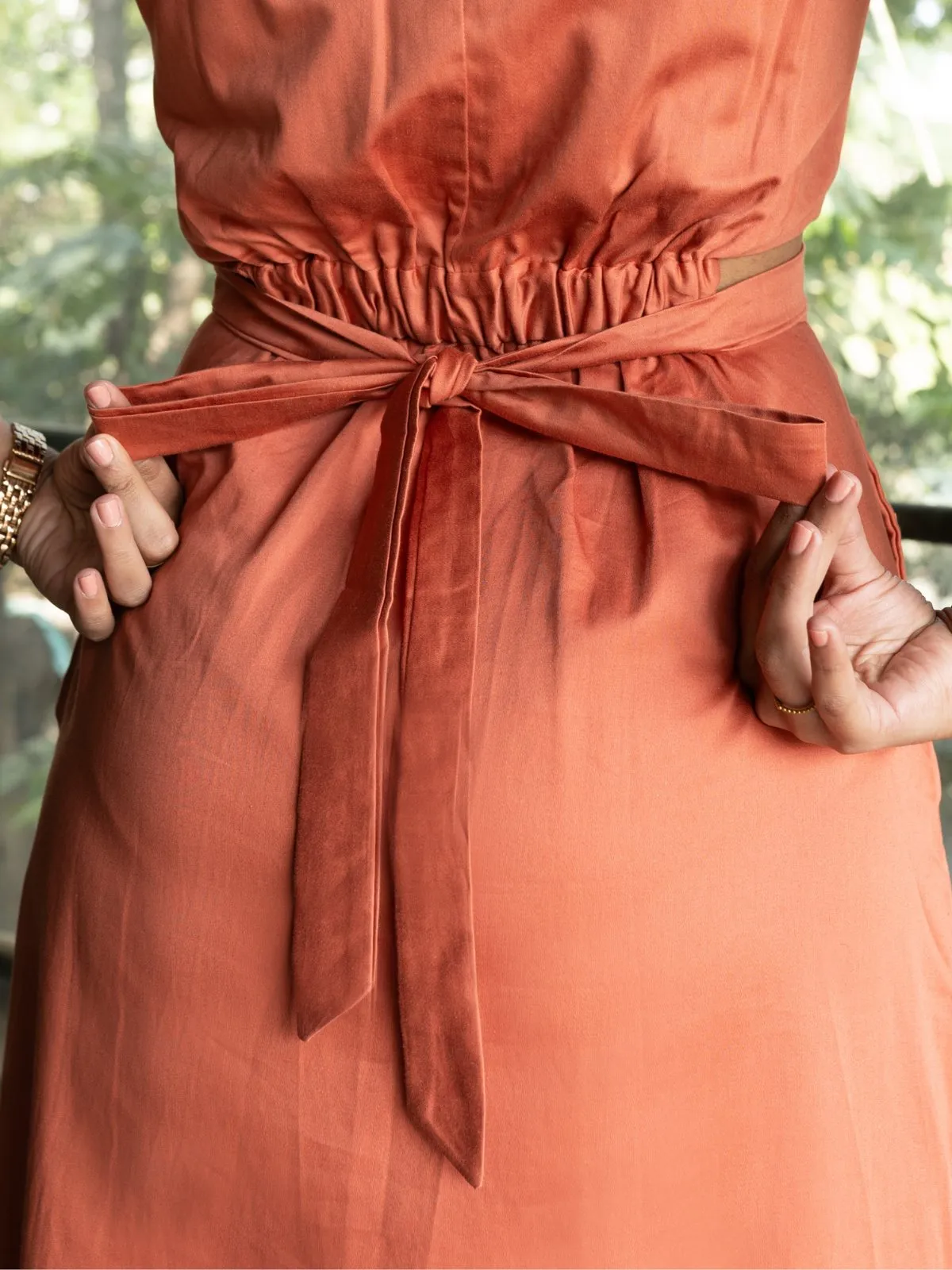 Side Slit Sunny Dress - Orange