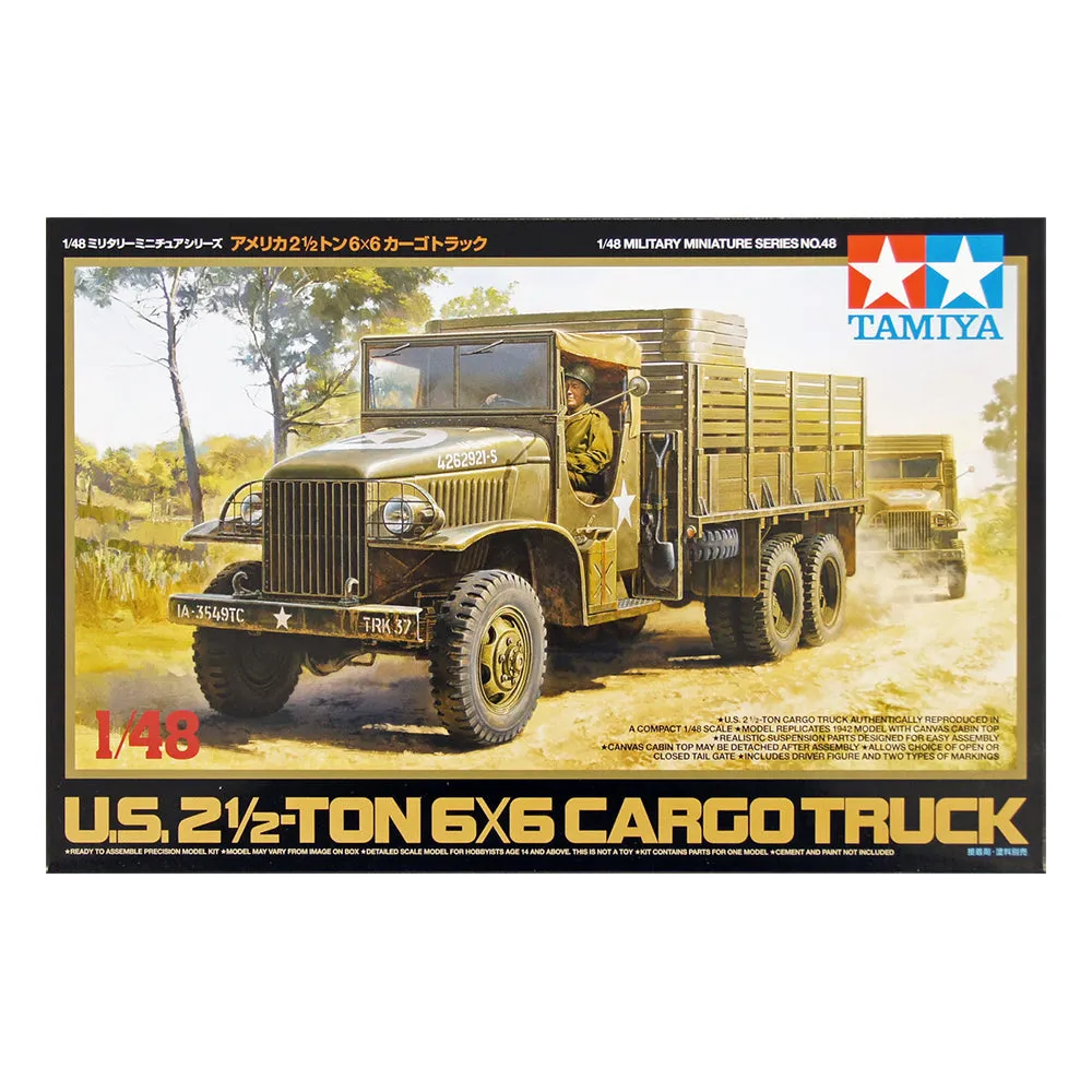 Tamiya US 2 half Ton Cargo Truck Kit -1/48 -32548