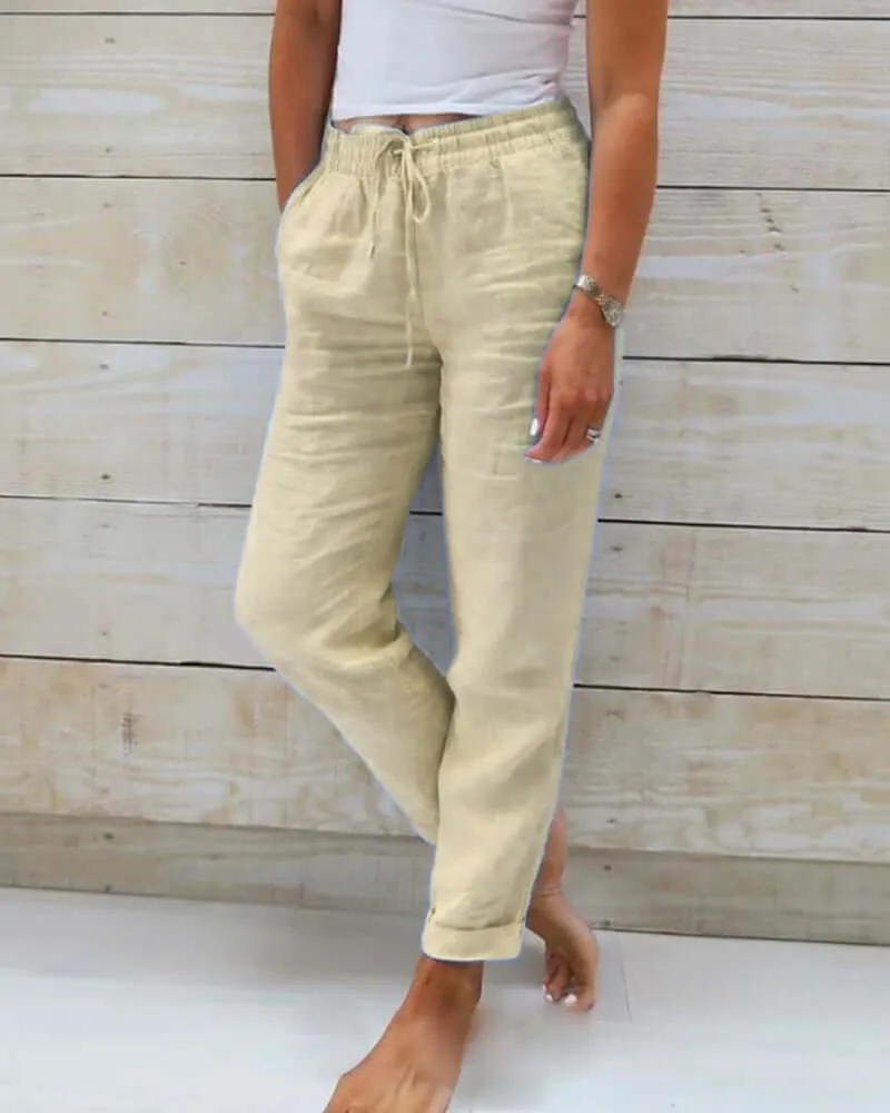 Unisex Elastic Cotton Pants: Comfortable & Stylish Everyday Trousers