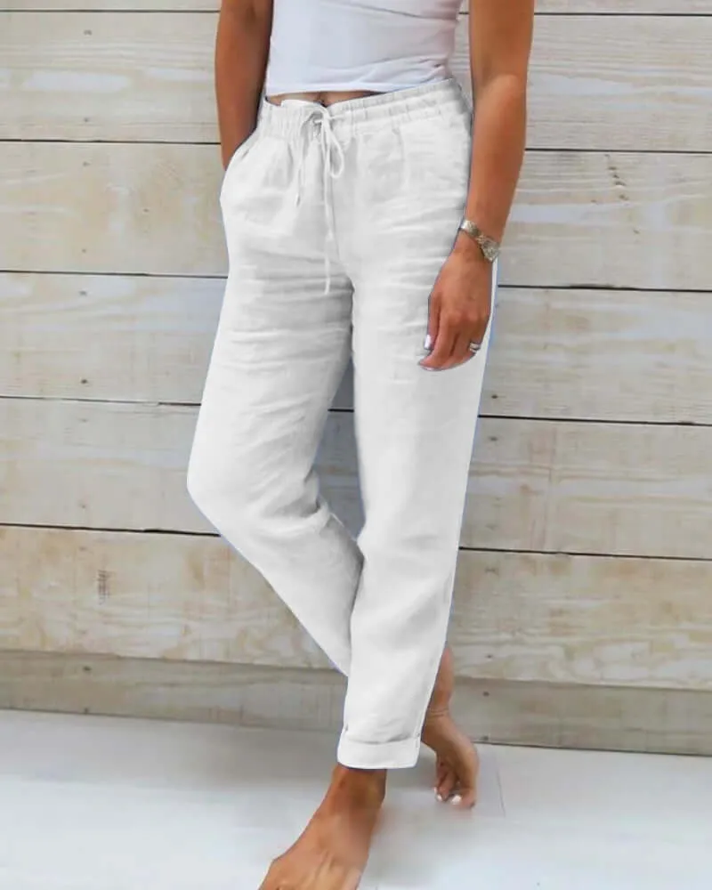 Unisex Elastic Cotton Pants: Comfortable & Stylish Everyday Trousers